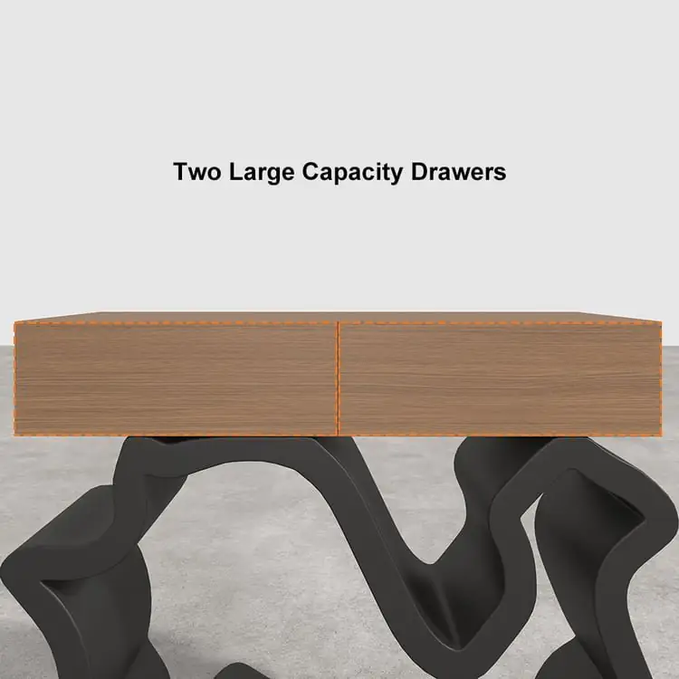 Razzmatazz Entry Table Foyer Hallway Table Italy Sitting Room Veneer Mild Steel Base Console Table - Image 9