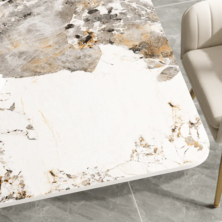 Mercer Dining Table Stainless Steel With White Marble Top - Image 14