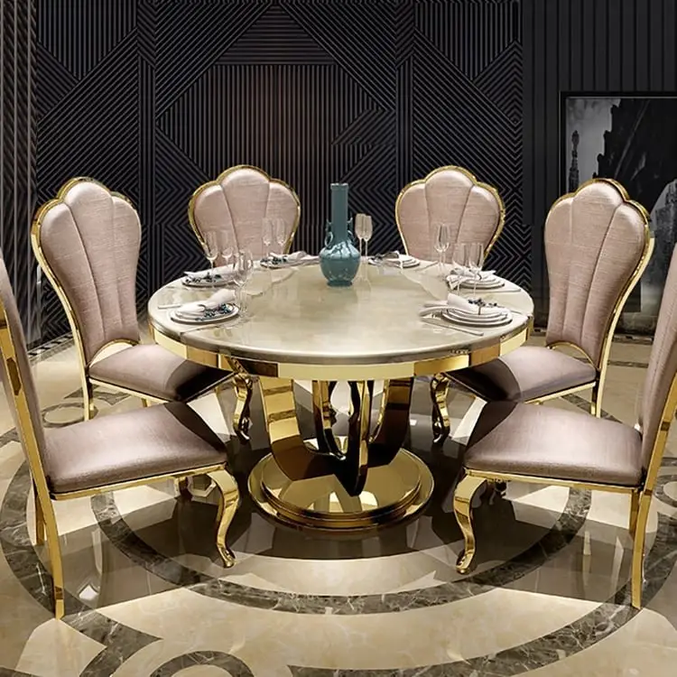 Daniel Elegant 6-Seater Marble Dining Table Set – Modern Luxury for Your Home - Image 3