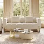 Colonel Modern Rotating Nesting Coffee Table Set – Gold & Glass Elegance - Image 7