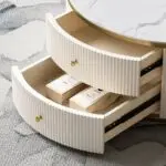Colonel Modern Rotating Nesting Coffee Table Set – Gold & Glass Elegance - Image 13