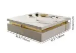 Terri Gold-Trimmed Modern Coffee Table – Elegant Centerpiece in White or Black - Image 10