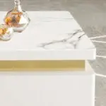 Terri Gold-Trimmed Modern Coffee Table – Elegant Centerpiece in White or Black - Image 6