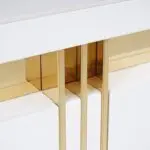 Terri Gold-Trimmed Modern Coffee Table – Elegant Centerpiece in White or Black - Image 17
