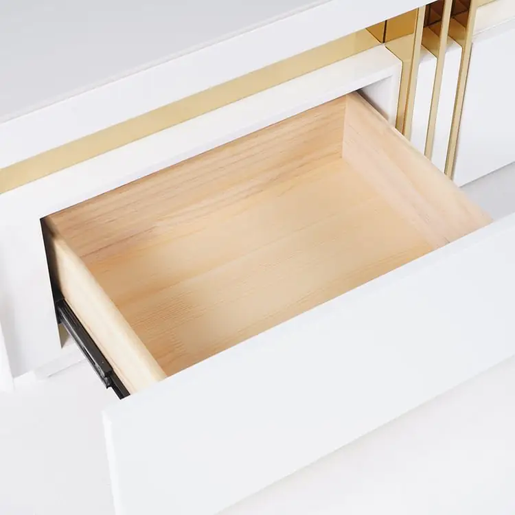 Terri Gold-Trimmed Modern Coffee Table – Elegant Centerpiece in White or Black - Image 7