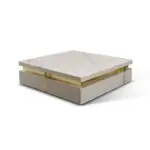 Terri Gold-Trimmed Modern Coffee Table – Elegant Centerpiece in White or Black - Image 9