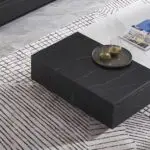 Italian modern style elegant luxury creative rock slab marble white coffee table - Image 3