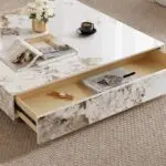 Asti Luxury Modern Style Marble Top Coffee Table - Image 10
