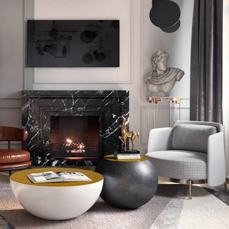 DesignDecor Modern Nordic Style Coffee Table (Pair) - Image 12