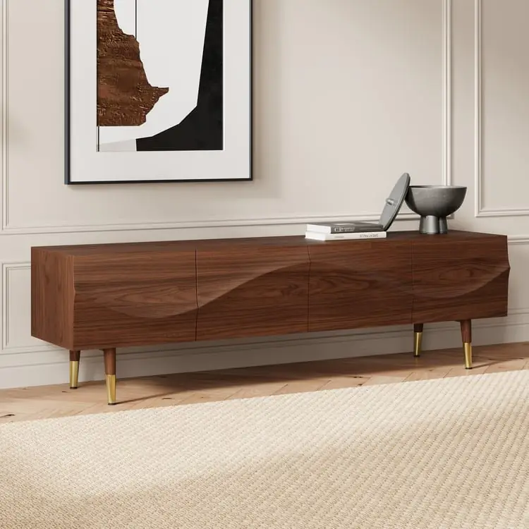 Miyagi Minimalist Design Sideboard Round Bar Cabinet Mild Steel base Storage cabinet - Image 3