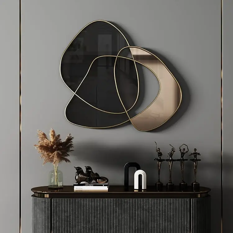 Coral Luxurious Gold Metal Frame Wall Mirror - Elegant hotel lobby Decor - Image 7
