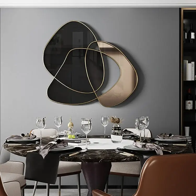 Coral Luxurious Gold Metal Frame Wall Mirror - Elegant hotel lobby Decor - Image 14