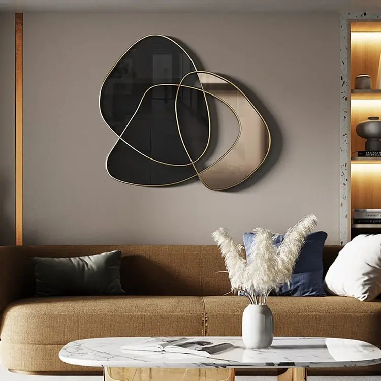Coral Luxurious Gold Metal Frame Wall Mirror - Elegant hotel lobby Decor - Image 11