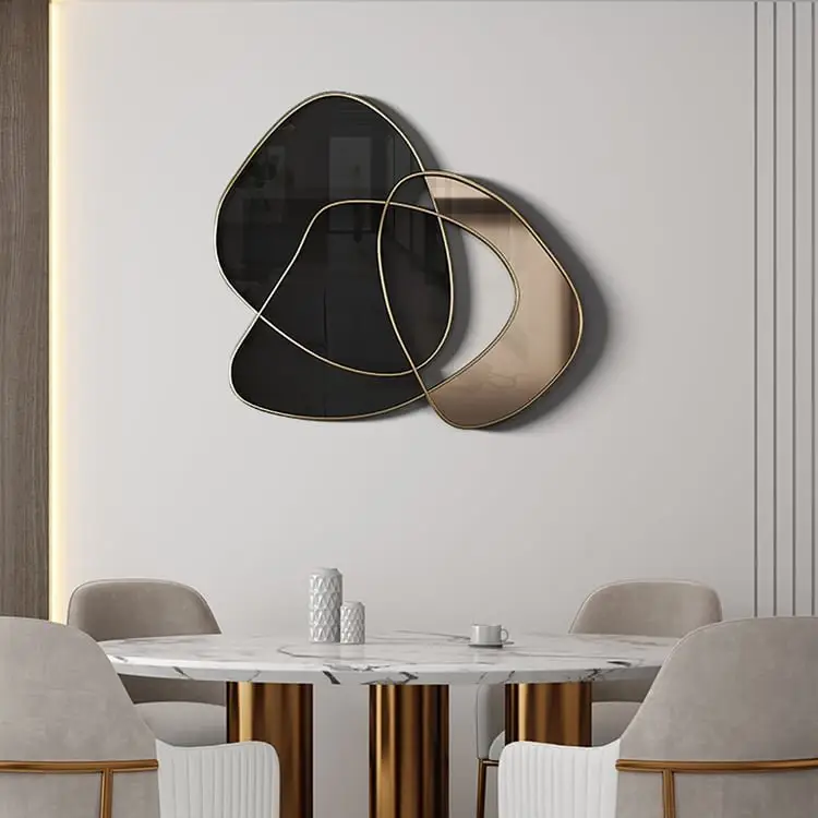 Coral Luxurious Gold Metal Frame Wall Mirror - Elegant hotel lobby Decor - Image 9