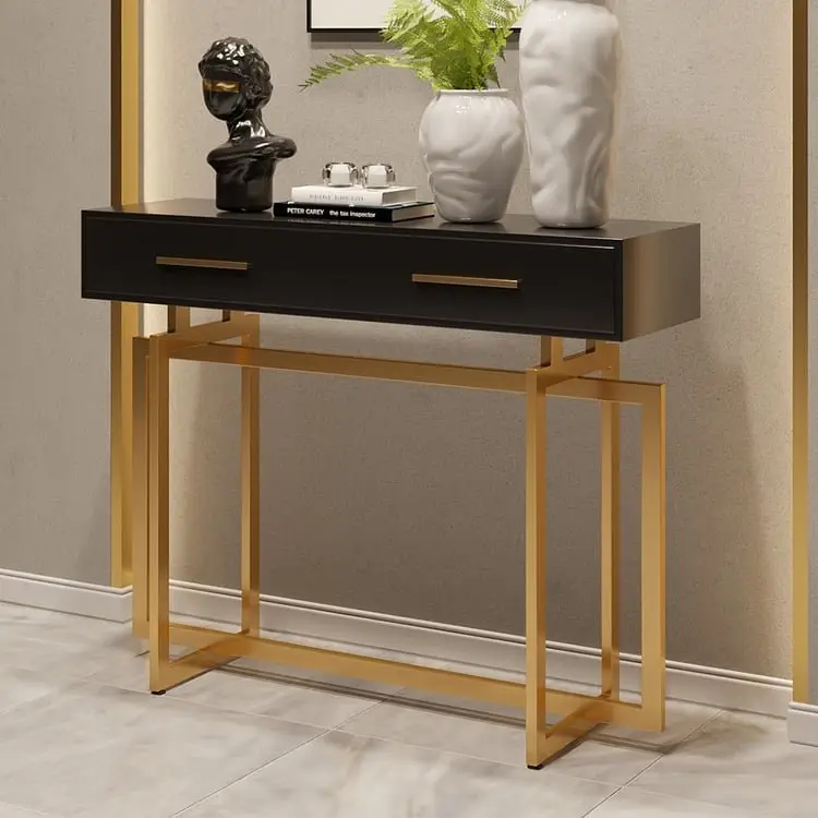 2025/05/1000162068-1.jpg Cooper Console Table with Storage Drawers and Metal Legs in Gold Metal Console Table - Image 1