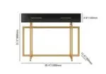 Cooper Console Table with Storage Drawers and Metal Legs in Gold Metal Console Table - Image 6