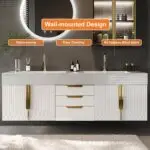 Sherman Vanity Wood cabinet with Basin - Image 5