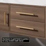 Walnut Vanity Wood cabinet with Basin - Image 12