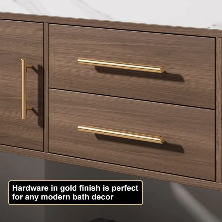 Walnut Vanity Wood cabinet with Basin - Image 12