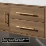 Walnut Vanity Wood cabinet with Basin - Image 15