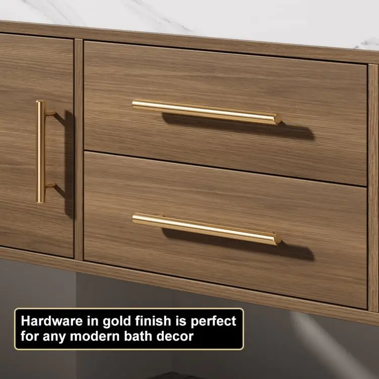 Walnut Vanity Wood cabinet with Basin - Image 15