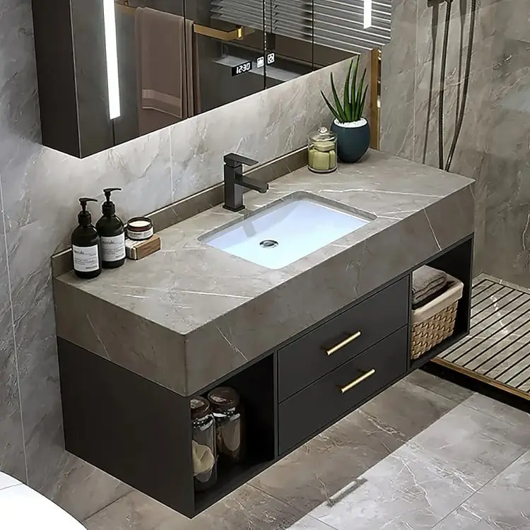 Diamond Vanity Wood cabinet with Basin - Image 2