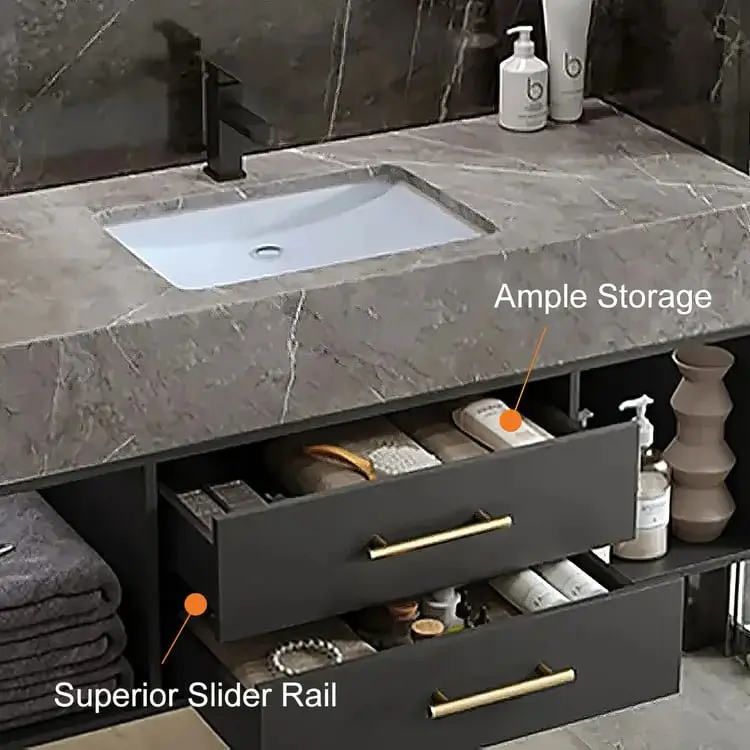 Diamond Vanity Wood cabinet with Basin - Image 13
