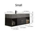 Diamond Vanity Wood cabinet with Basin - Image 11