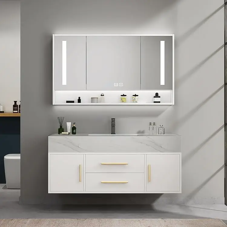 Pearl Vanity Wood cabinet with Basin - Image 3