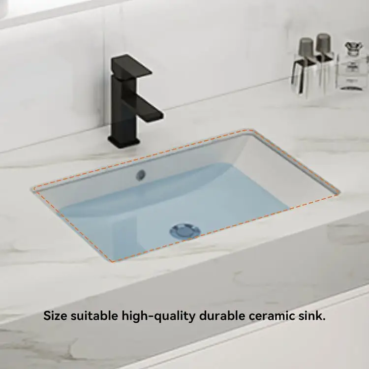 Pearl Vanity Wood cabinet with Basin - Image 13