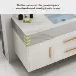 Pearl Vanity Wood cabinet with Basin - Image 15