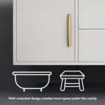 Pearl Vanity Wood cabinet with Basin - Image 14