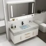 Pearl Vanity Wood cabinet with Basin - Image 4