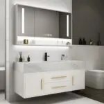 Pearl Vanity Wood cabinet with Basin - Image 10