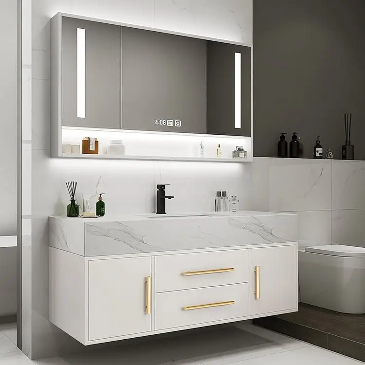 Pearl Vanity Wood cabinet with Basin - Image 10