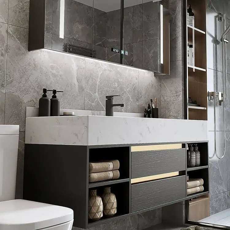 MATTER Vanity Wood cabinet with Basin - Image 2