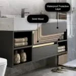 MATTER Vanity Wood cabinet with Basin - Image 21
