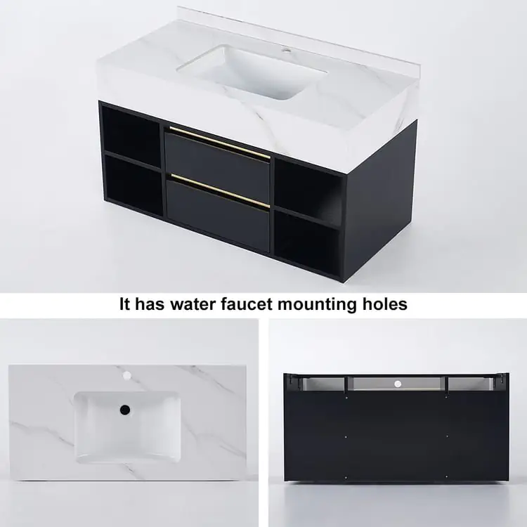 MATTER Vanity Wood cabinet with Basin - Image 11