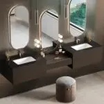 Atom Vanity Wood cabinet with Basin