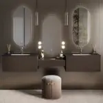 Atom Vanity Wood cabinet with Basin - Image 4