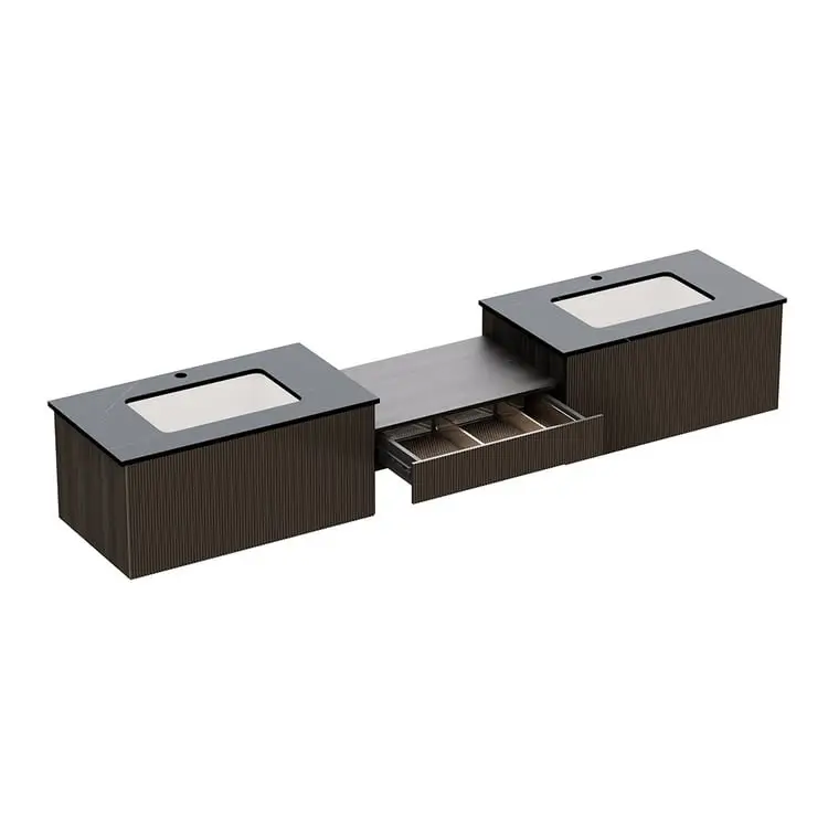 Atom Vanity Wood cabinet with Basin - Image 7