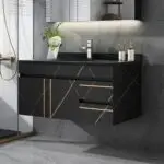 Molecule Vanity Wood cabinet with Basin - Image 10