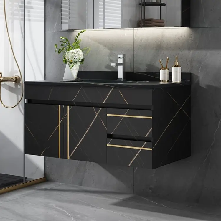 Molecule Vanity Wood cabinet with Basin - Image 10