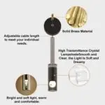 Pendant Lights Ceiling Dimmable with Remote Control Chandelier Creative Round Ring Design Hanging Lamp - Image 7