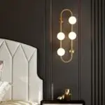 Gold Metal Acrylic Pipe LED Wall Lamp Compatible with Living Room - Image 7