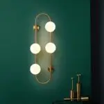 Gold Metal Acrylic Pipe LED Wall Lamp Compatible with Living Room - Image 9