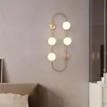 Gold Metal Acrylic Pipe LED Wall Lamp Compatible with Living Room - Image 8