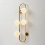 Gold Metal Acrylic Pipe LED Wall Lamp Compatible with Living Room - Image 6