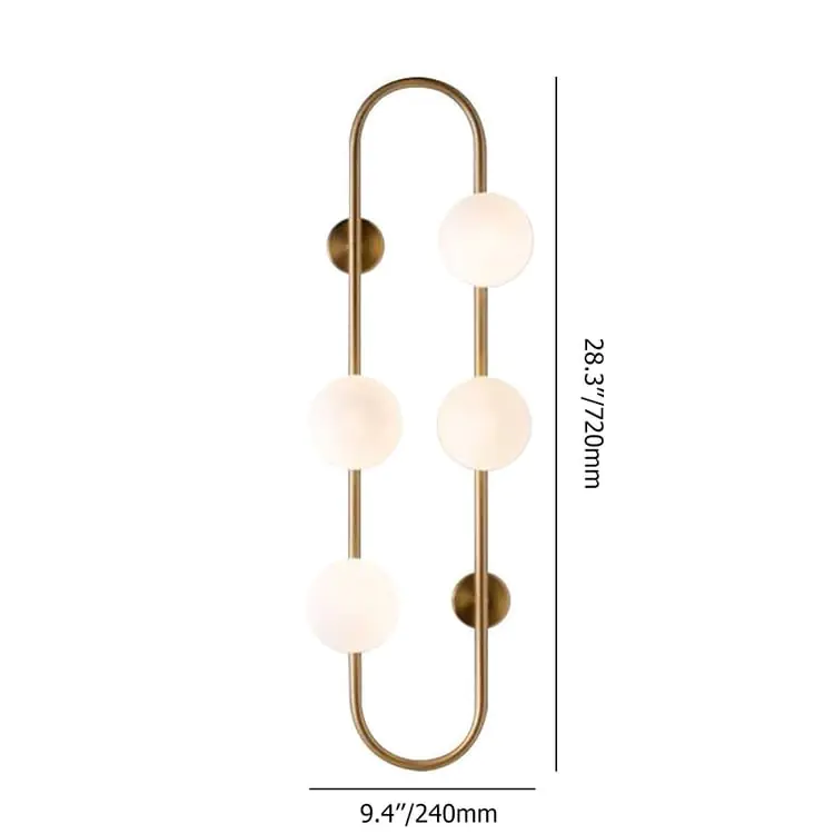 Gold Metal Acrylic Pipe LED Wall Lamp Compatible with Living Room - Image 5
