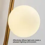 Gold Metal Acrylic Pipe LED Wall Lamp Compatible with Living Room - Image 2